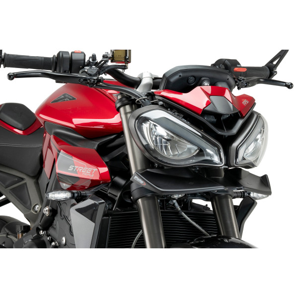 Puig Puig front downforce wings | matte black | triumph speed triple 1200 rs 2021>current